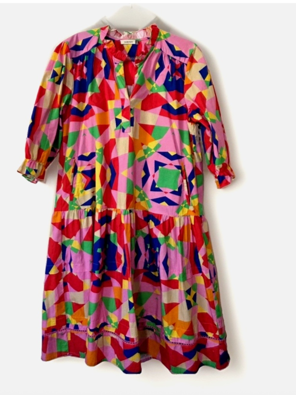 Maude Vivante Kaleidoscope 100% Cotton Poplin Boho Eclectic Artsy Vibrant Small